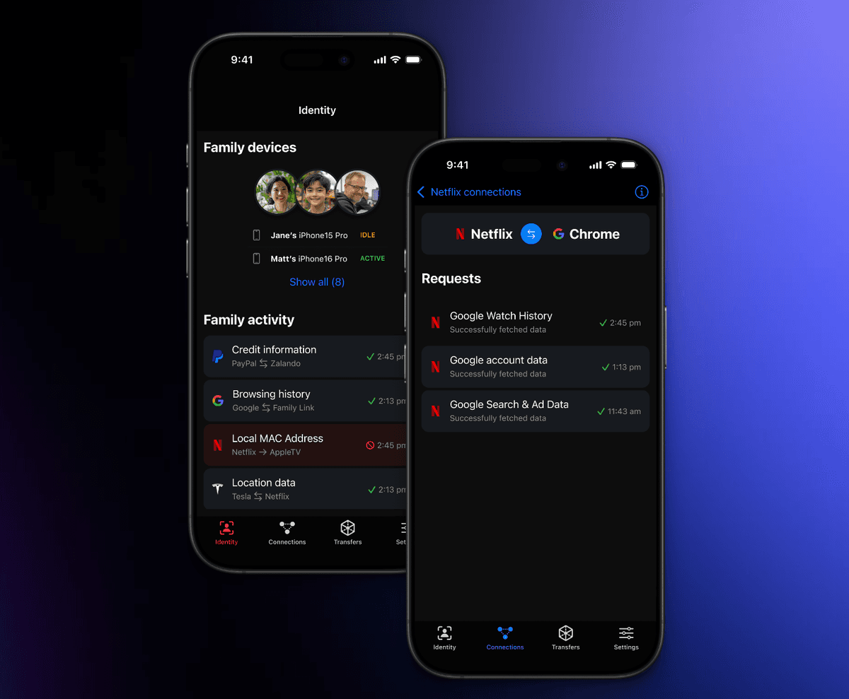 Identity - Watch your data shared across the web preview
